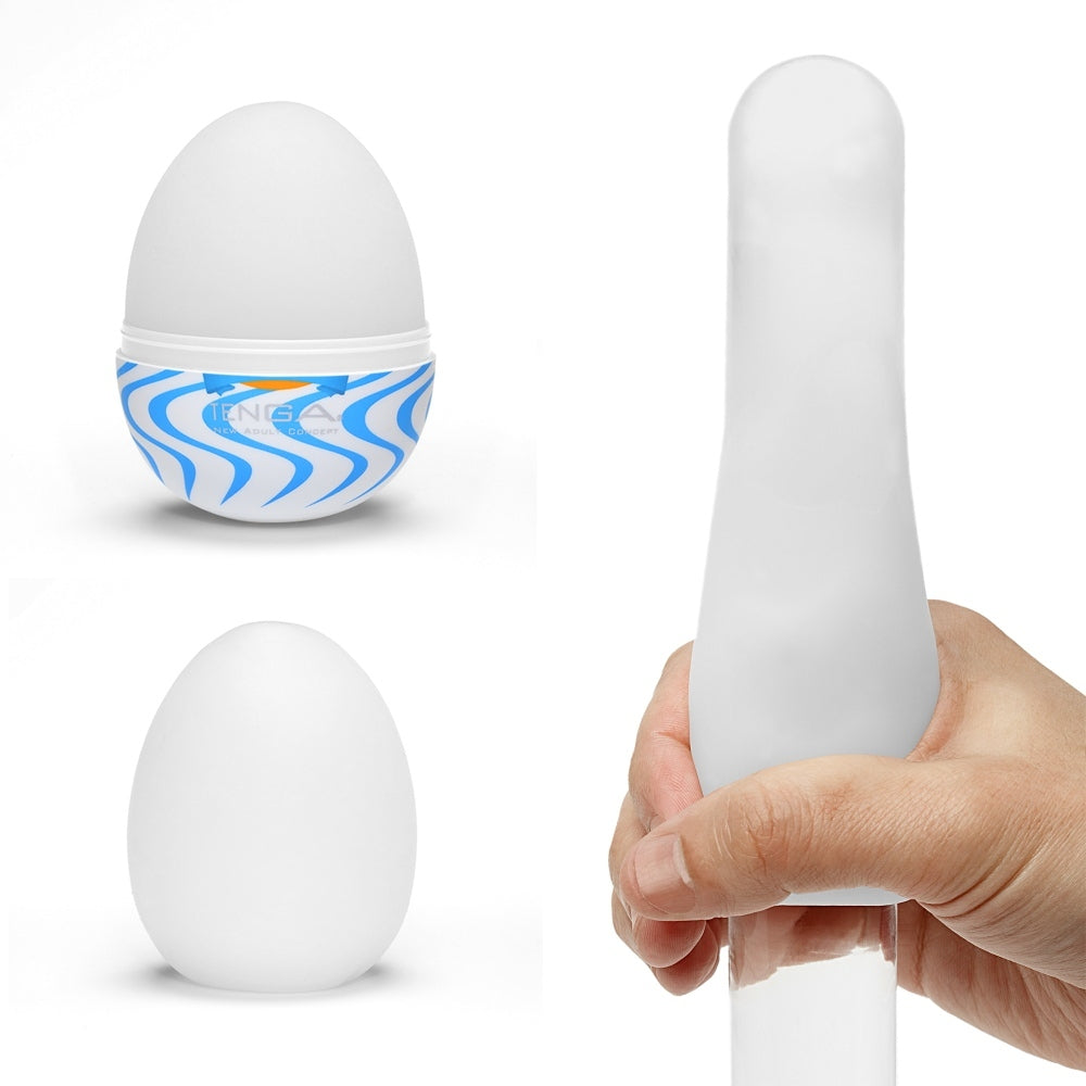 TENGA Easy Beat Egg Wind dispozitiv portabil de masturbare pentru barbati, cu lubrifiant inclus