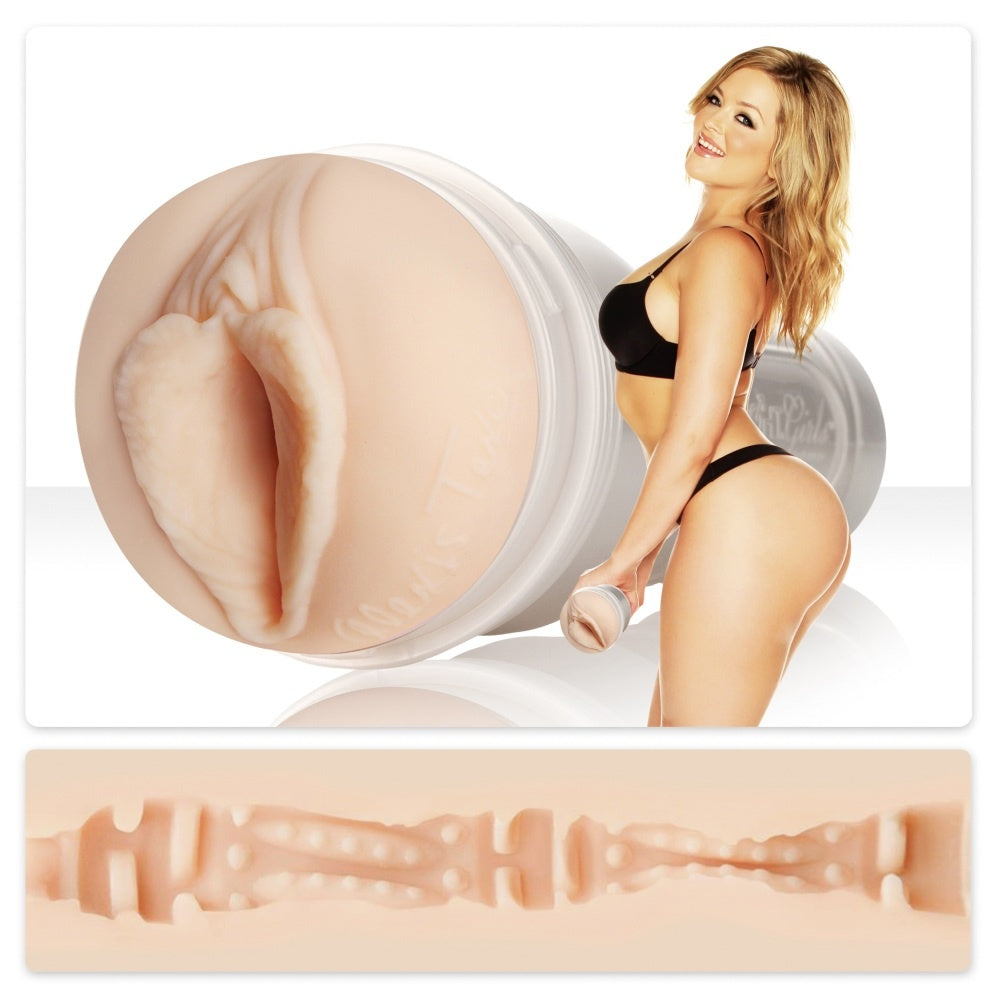 Masturbator Fleshlight Alexis Texas Outlaw - Material SuperSkin cu textura realista - carcasa discreta cu forma de lanterna -  maneca detasabila pentru curatare usoara - culoarea pielii, 25 cm