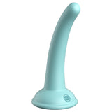 Dildo Dillio Platinum Curious Five - Turcoaz, 14.6 cm - silicon tratat cu platina, cel mai inalt grad de puritate - ventuza compatibila cu Body Dock si strap-on