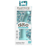 Dildo Dillio Platinum Curious Five - Turcoaz, 14.6 cm - silicon tratat cu platina, cel mai inalt grad de puritate - ventuza compatibila cu Body Dock si strap-on