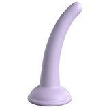 Dildo Dillio Platinum Curious Five - Lila, 14.6 cm - silicon tratat cu platina, cel mai inalt grad de puritate - ventuza compatibila cu Body Dock si strap-on