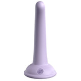 Dildo Dillio Platinum Curious Five - Lila, 14.6 cm - silicon tratat cu platina, cel mai inalt grad de puritate - ventuza compatibila cu Body Dock si strap-on