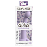 Dildo Dillio Platinum Secret Explorer - Lila, 17.2 cm - silicon tratat cu platina, cel mai inalt grad de puritate - ventuza compatibila cu Body Dock si strap-on