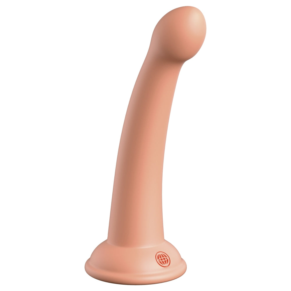 Dildo Dillio Platinum Secret Explorer - Portocaliu, 17.2 cm - silicon tratat cu platina, cel mai inalt grad de puritate - ventuza compatibila cu Body Dock si strap-on