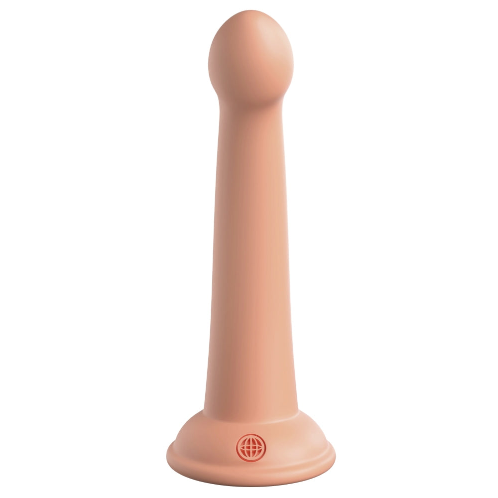 Dildo Dillio Platinum Secret Explorer - Portocaliu, 17.2 cm - silicon tratat cu platina, cel mai inalt grad de puritate - ventuza compatibila cu Body Dock si strap-on