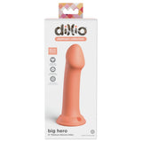 Dildo Dillio Platinum Big Hero - Portocaliu, 17.2 cm - silicon tratat cu platina, cel mai inalt grad de puritate - ventuza compatibila cu Body Dock si strap-on