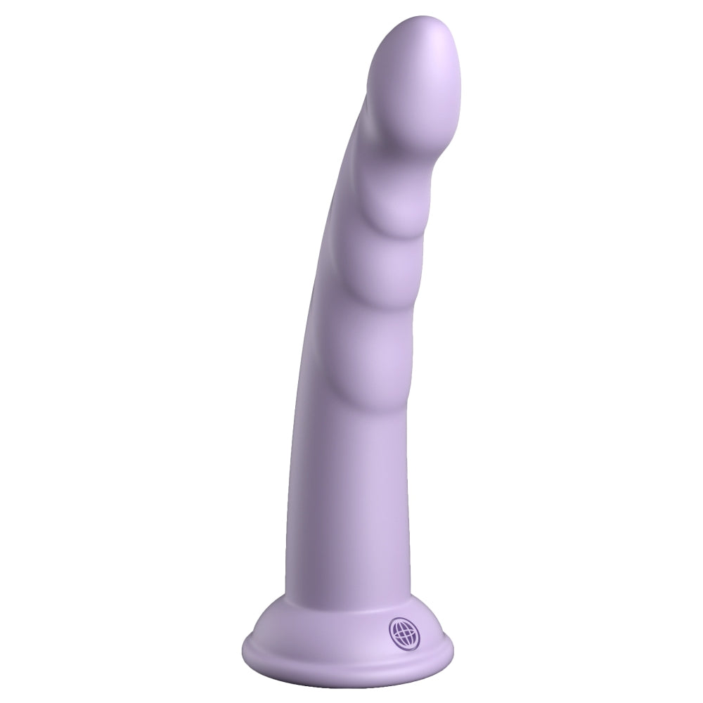 Dildo Dillio Platinum Slim Seven - Lila, 19.7 cm - silicon tratat cu platina, cel mai inalt grad de puritate - ventuza compatibila cu Body Dock si strap-on