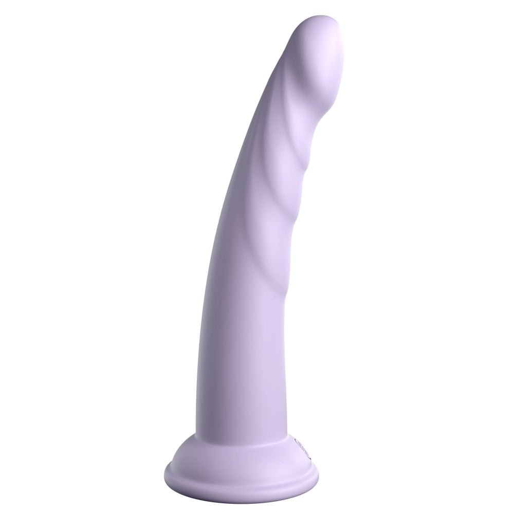Dildo Dillio Platinum Slim Seven - Lila, 19.7 cm - silicon tratat cu platina, cel mai inalt grad de puritate - ventuza compatibila cu Body Dock si strap-on