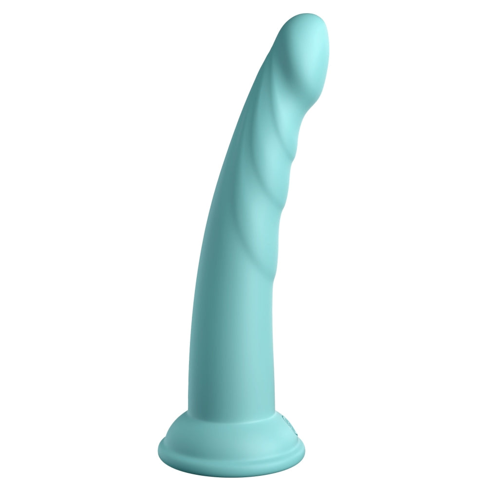 Dildo Dillio Platinum Slim Seven - Turcoaz, 19.7 cm - silicon tratat cu platina, cel mai inalt grad de puritate - ventuza compatibila cu Body Dock si strap-on