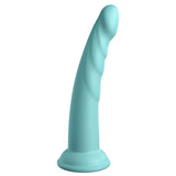 Dildo Dillio Platinum Slim Seven - Turcoaz, 19.7 cm - silicon tratat cu platina, cel mai inalt grad de puritate - ventuza compatibila cu Body Dock si strap-on