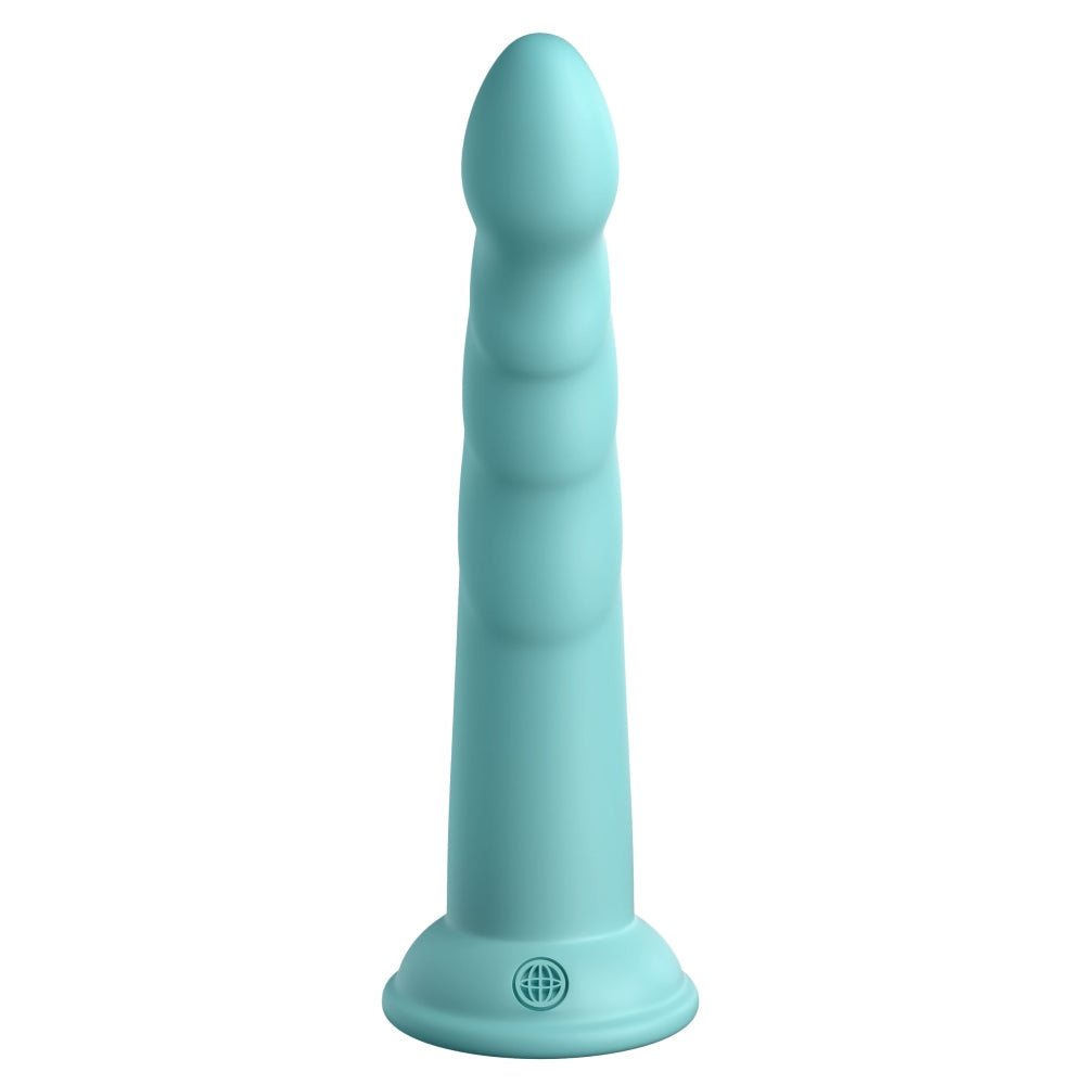 Dildo Dillio Platinum Slim Seven - Turcoaz, 19.7 cm - silicon tratat cu platina, cel mai inalt grad de puritate - ventuza compatibila cu Body Dock si strap-on