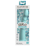Dildo Dillio Platinum Slim Seven - Turcoaz, 19.7 cm - silicon tratat cu platina, cel mai inalt grad de puritate - ventuza compatibila cu Body Dock si strap-on