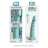 Dildo Dillio Platinum Slim Seven - Turcoaz, 19.7 cm - silicon tratat cu platina, cel mai inalt grad de puritate - ventuza compatibila cu Body Dock si strap-on