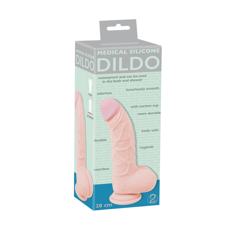 Dildo realist Naturbursche cu ventuza din silicon lichid ultra-moale 20 cm