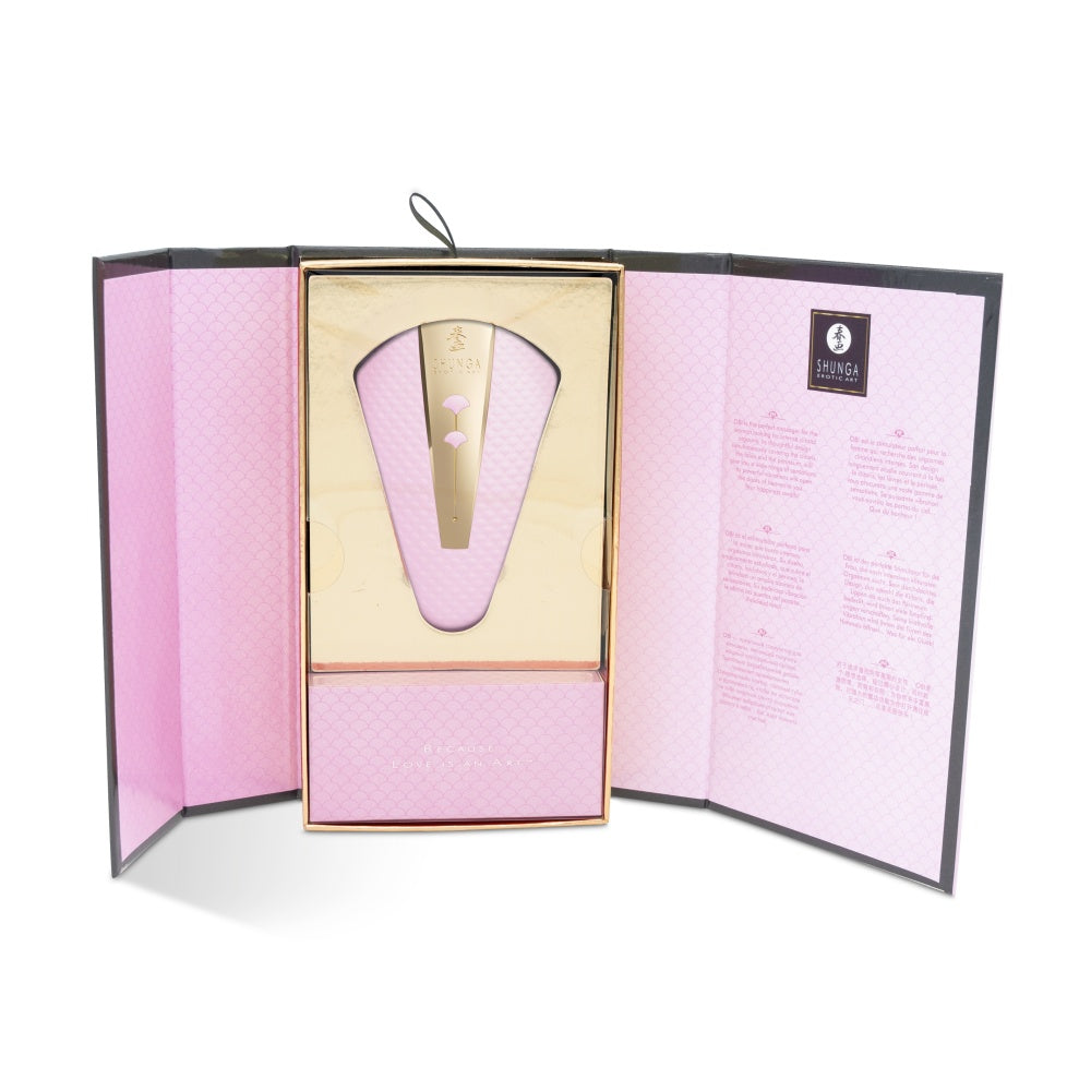 Vibrator Lay-On Shunga Obi, 10 Moduri Vibratii, Impermeabil, Whisperquiet, Roz, Stimulare Clitoridiana