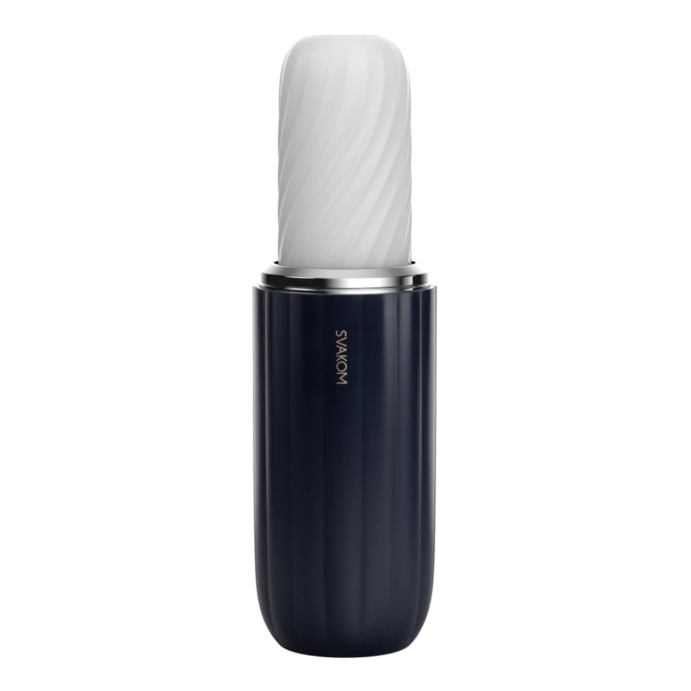 Masturbator cu vibratii SVAKOM Alex Neo 2 cu 7 functii interactive, reincarcabil, controlat prin aplicatie, cu miscare de impingere - Negru