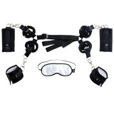 Set Bondage 3 Piese Fifty Shades of Grey Hard Limits - 4 catuse cu sistem de prindere velcro, hogtie, masca din satin - include saculet din satin pentru depozitare discreta - ideal pentru jocuri BDSM in cuplu