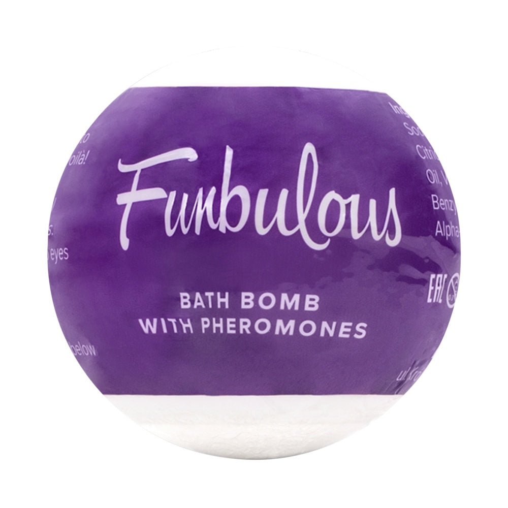 Bath Bomb cu Feromoni - Funbulous, cu aroma de floral-fructoasa - cu ingrediente naturale ce hidrateaza pielea