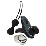 Set Cadou Sex Toys Fifty Shades of Grey x Womanizer 3 Piese - Womanizer Liberty - Balsam cu aroma mentolata - Bile erotice cu sistem de prindere Love Ball Duo - ideal pentru a adauga o nota de lux in momente intime
