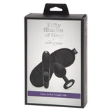 Set Cadou Sex Toys Fifty Shades of Grey x We-Vibe 3 Piese - Mini vibrator Tango X, dop anal negru cu cristal, masca din satin - ideal pentru a adauga o nota de lux in momente intime