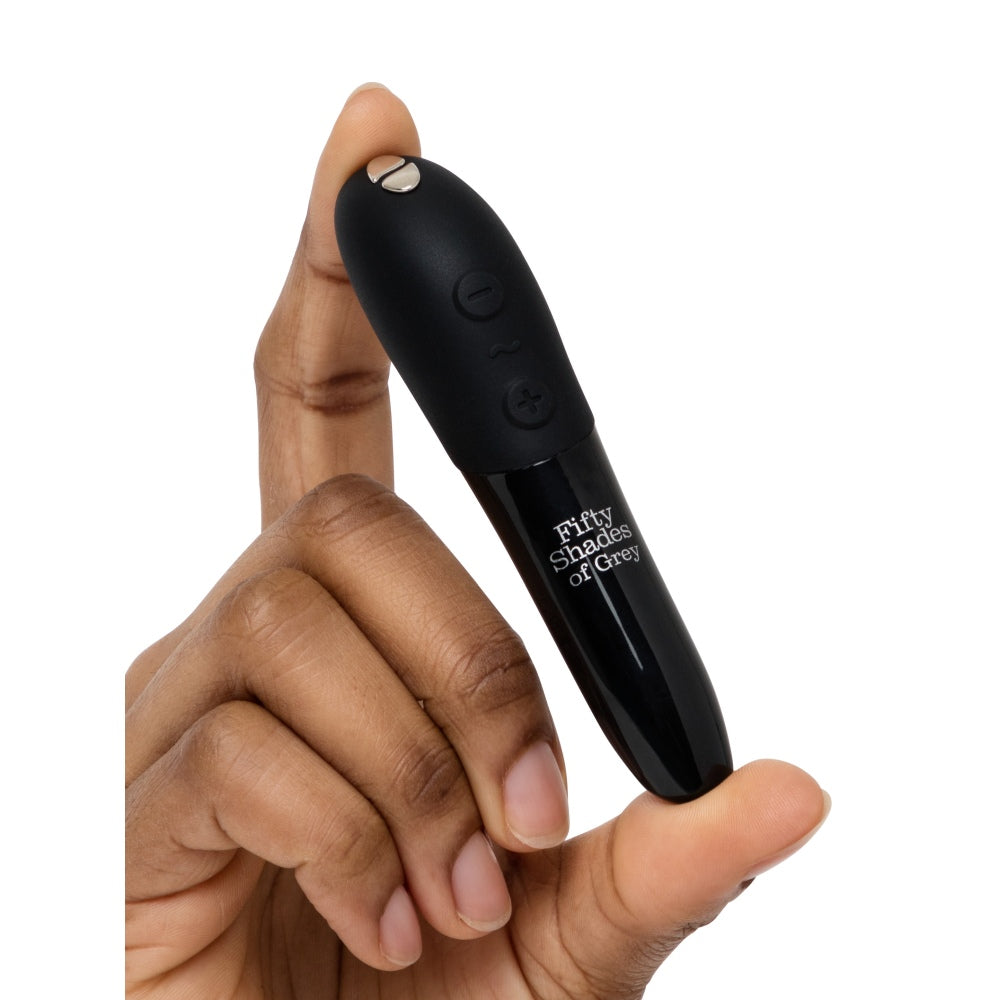 Set Cadou Sex Toys Fifty Shades of Grey x We-Vibe 3 Piese - Mini vibrator Tango X, dop anal negru cu cristal, masca din satin - ideal pentru a adauga o nota de lux in momente intime