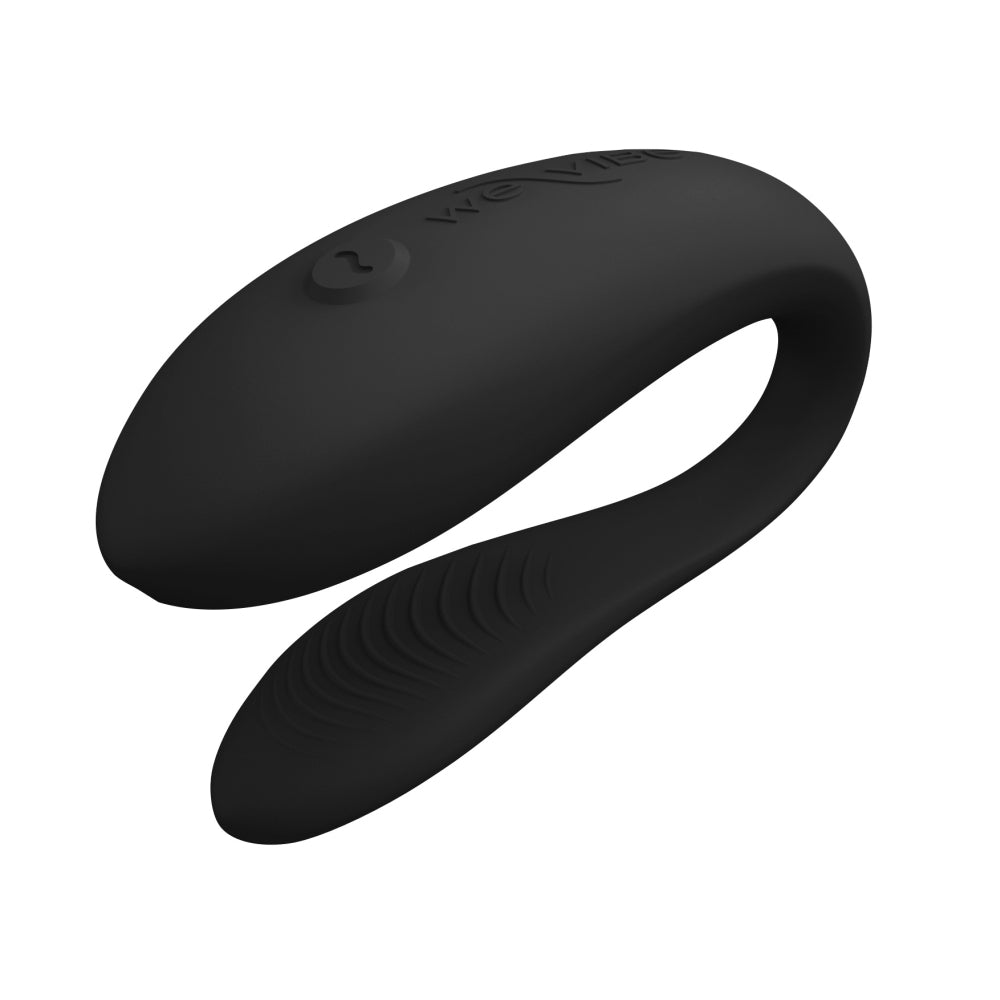 Set Cadou Sex Toys Fifty Shades of Grey Moving As One 3 Piese - Vibrator pentru cupluri We-Vibe Sync Lite, catuse din satin, ulei de masaj cu vanilie - ideal pentru a adauga o nota de lux in momente intime