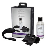 Set Cadou Sex Toys Fifty Shades of Grey Moving As One 3 Piese - Vibrator pentru cupluri We-Vibe Sync Lite, catuse din satin, ulei de masaj cu vanilie - ideal pentru a adauga o nota de lux in momente intime