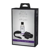 Set Cadou Sex Toys Fifty Shades of Grey Moving As One 3 Piese - Vibrator pentru cupluri We-Vibe Sync Lite, catuse din satin, ulei de masaj cu vanilie - ideal pentru a adauga o nota de lux in momente intime