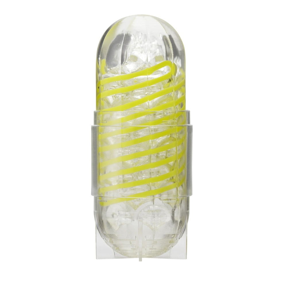 Tenga Spinner Shell Masturbator Reutilizabil cu Rotire Automata si Suprafete Geometrice pentru Senzatii Intense - Include Lubrifiant Test