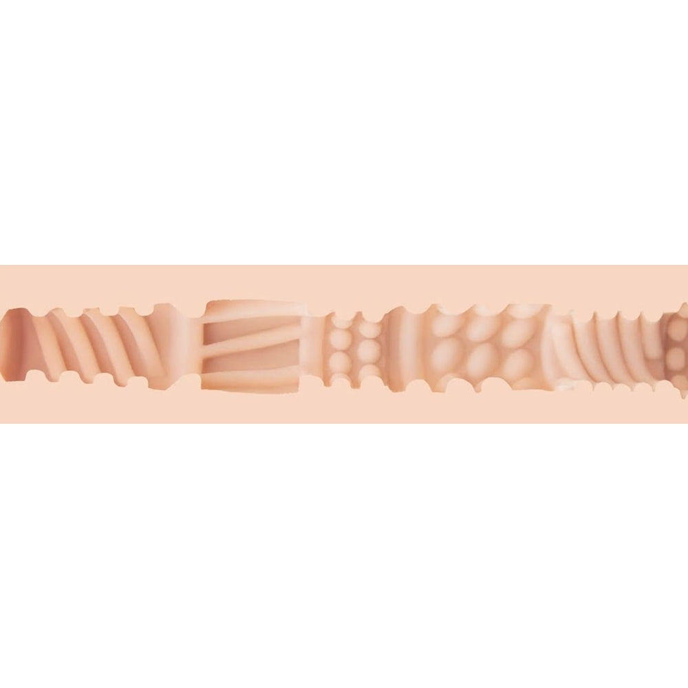 Masturbator Fleshlight Eva Lovia Sugar - Material SuperSkin cu textura realista - carcasa discreta cu forma de lanterna -  maneca detasabila pentru curatare usoara - culoarea pielii, 25 cm