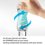 Tenga Spinner Tetra Masturbator Reutilizabil cu Rotire Automata si Suprafete Geometrice pentru Senzatii Intense - Include Lubrifiant Test