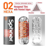 Tenga Spinner Hexa Masturbator Reutilizabil cu Rotire Automata si Suprafete Geometrice pentru Senzatii Intense - Include Lubrifiant Test