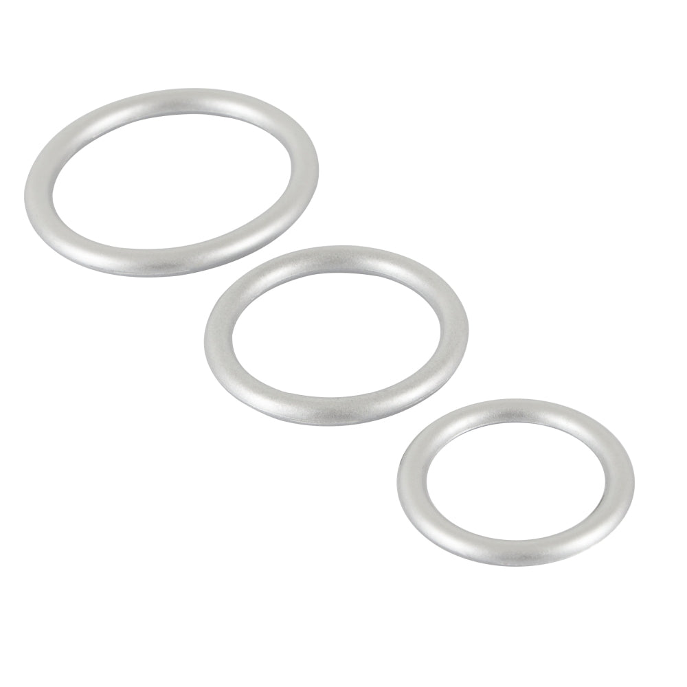 Inele penis silicon metalic set 3 marimi pentru erectii puternice