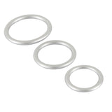 Inele penis silicon metalic set 3 marimi pentru erectii puternice