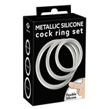 Inele penis silicon metalic set 3 marimi pentru erectii puternice