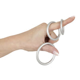 Inele penis silicon metalic set 3 marimi pentru erectii puternice
