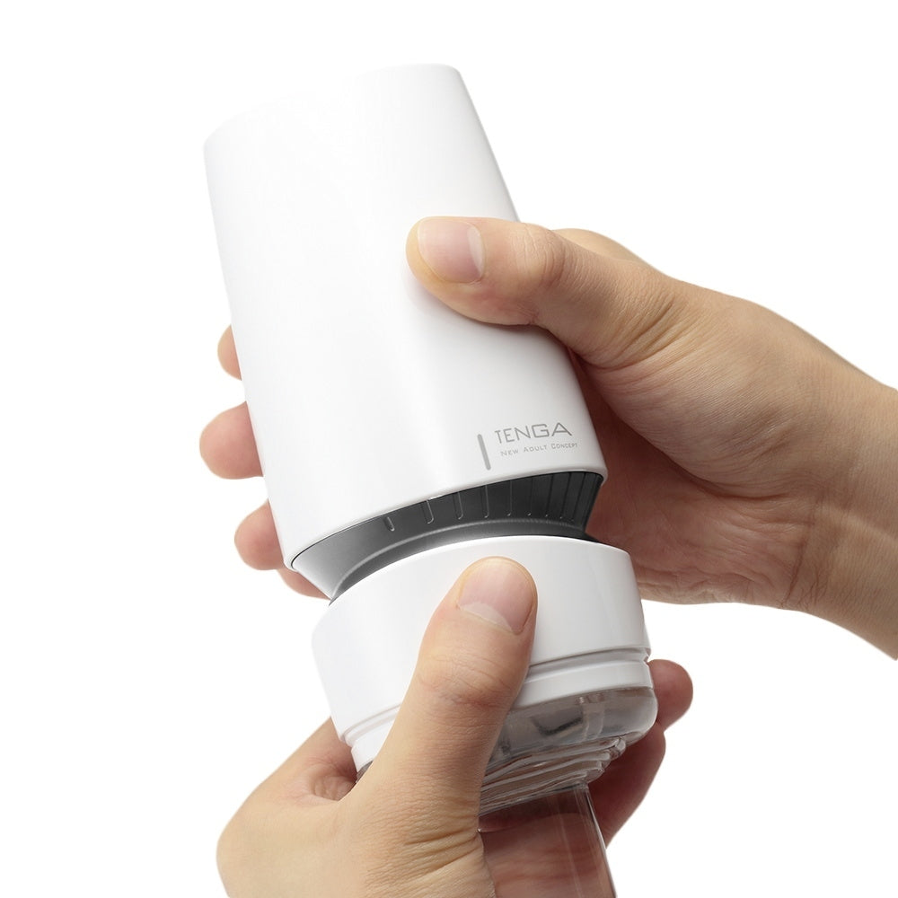 Masturbator reglabil Tenga Silver Ring cu 10 niveluri suctiune - inovativ cu inel integrat pentru penis - Design discret - complet lavabil