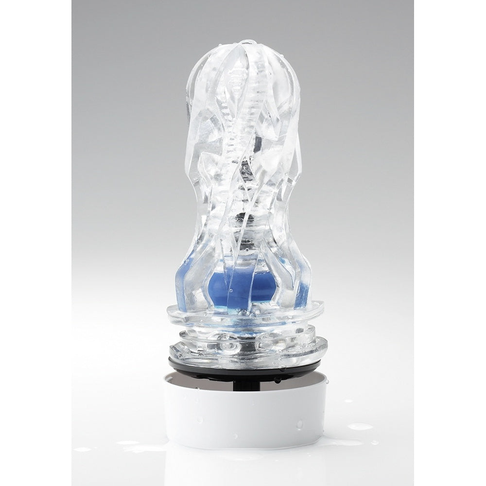 Masturbator reglabil Tenga Cobalt cu 10 niveluri suctiune - inovativ cu inel integrat pentru penis - Design discret - complet lavabil