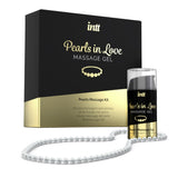 Set Cadou Masaj Pearls in Love - gel de masaj pe baza de silicon (15 ml) si colier de perle - ideal pentru cadou sau pentru o noapte senzuala de neuitat
