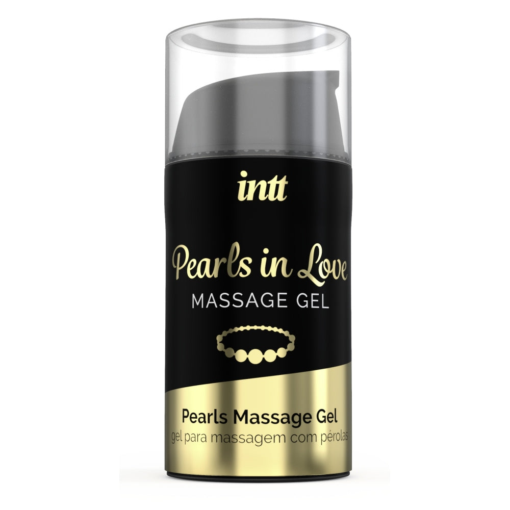 Set Cadou Masaj Pearls in Love - gel de masaj pe baza de silicon (15 ml) si colier de perle - ideal pentru cadou sau pentru o noapte senzuala de neuitat