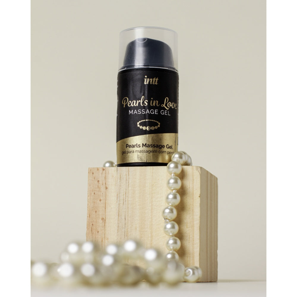 Set Cadou Masaj Pearls in Love - gel de masaj pe baza de silicon (15 ml) si colier de perle - ideal pentru cadou sau pentru o noapte senzuala de neuitat