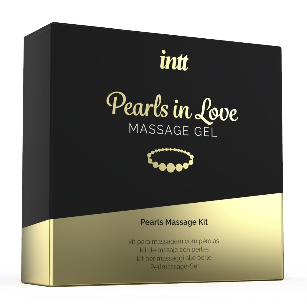 Set Cadou Masaj Pearls in Love - gel de masaj pe baza de silicon (15 ml) si colier de perle - ideal pentru cadou sau pentru o noapte senzuala de neuitat