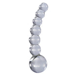 Dildo de Sticla Icicles No. 66 - Transparent, 12 cm - design din sticla lucrata manual cu design de bule - ideal pentru jocuri termice, poate fi racit sau incalzit