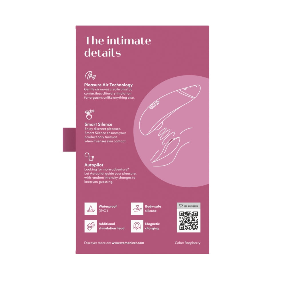 Vibrator Clitoridian Womanizer Premium 2 Roz - Tehnologie Inovatoare Pleasure Air, 14 Functii Intensitate - Autopilot 2.0 pentru o experienta imprevizibila - Smart Silence - Reincarcabil, Rezistent la apa IPX7