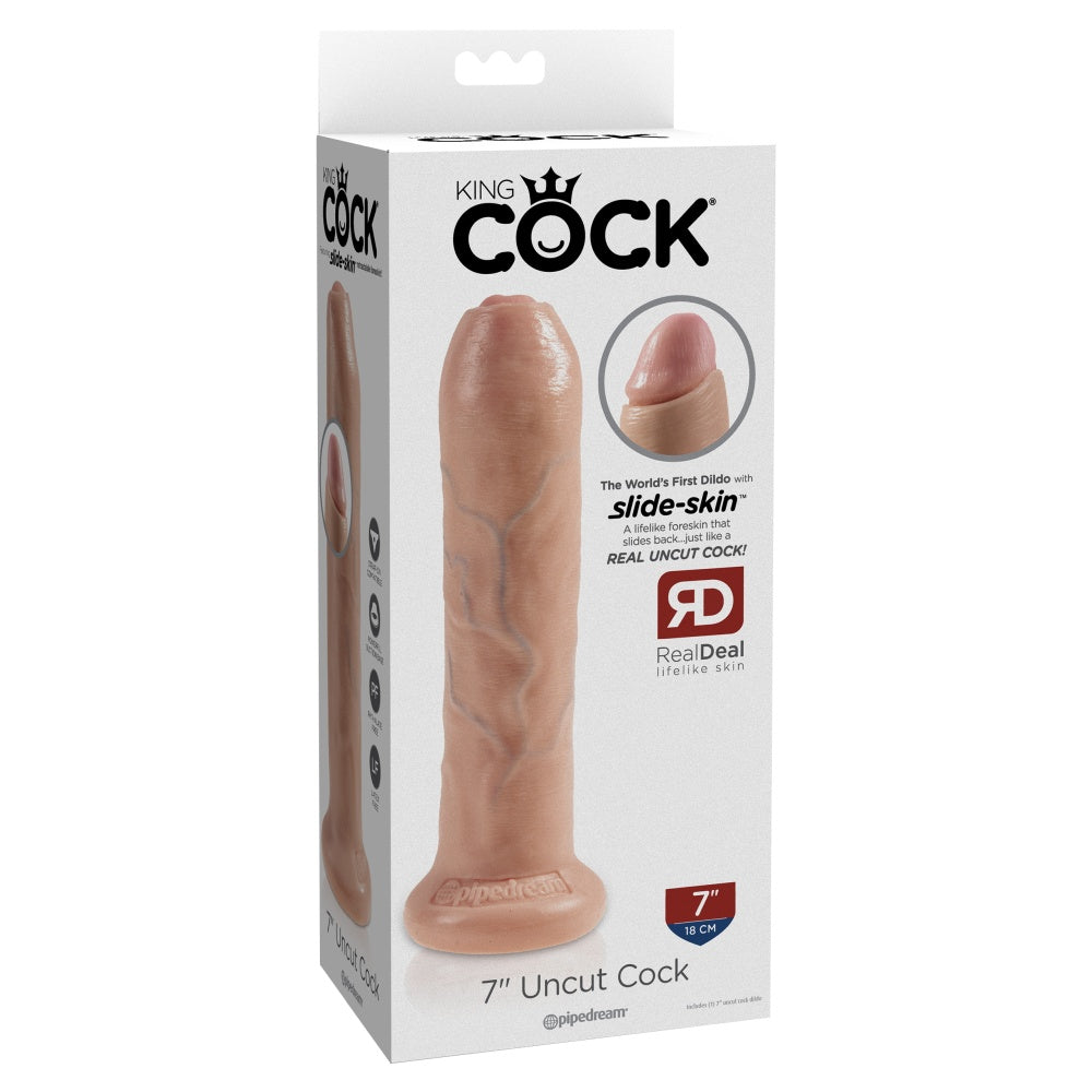 Dildo realist Pipedream King Cock Uncut Flesh 17 cm PVC
